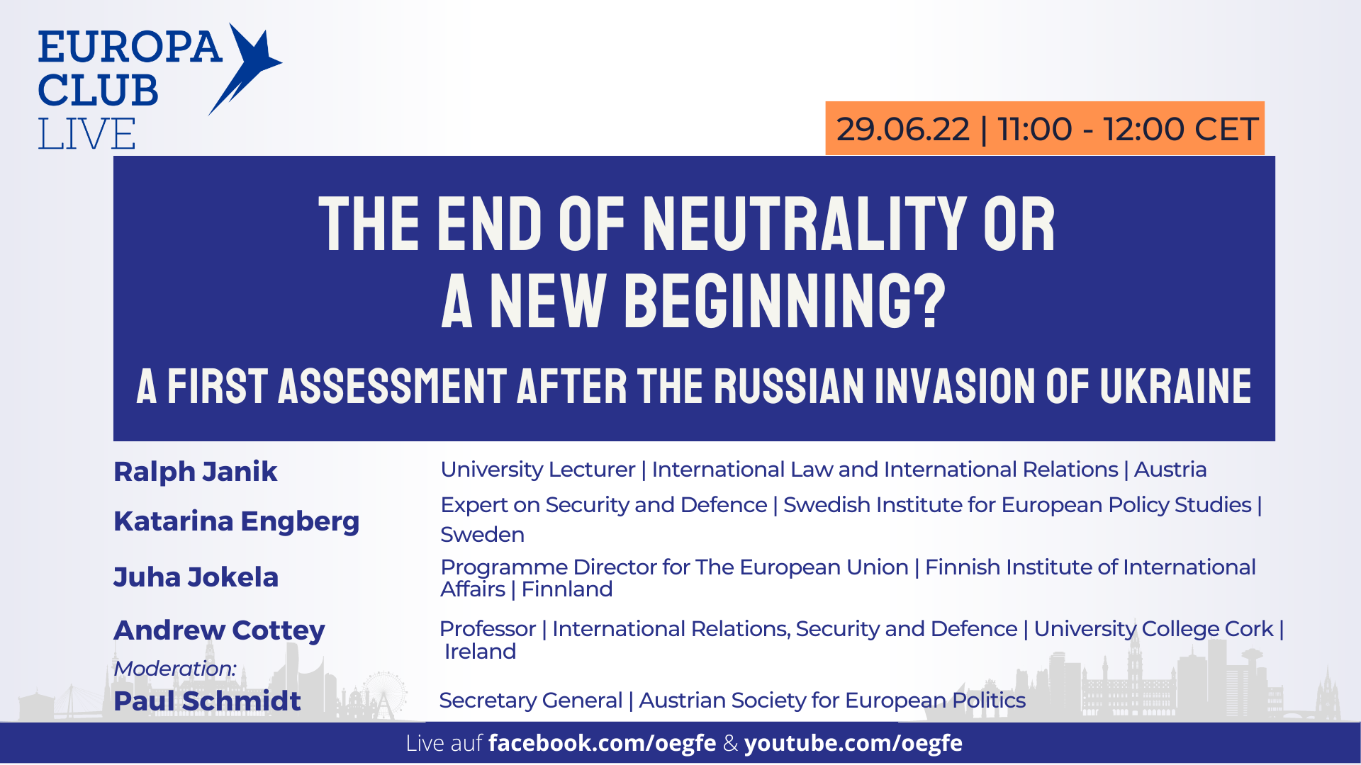 Europa Club Live: The end of neutrality or  a new beginning?