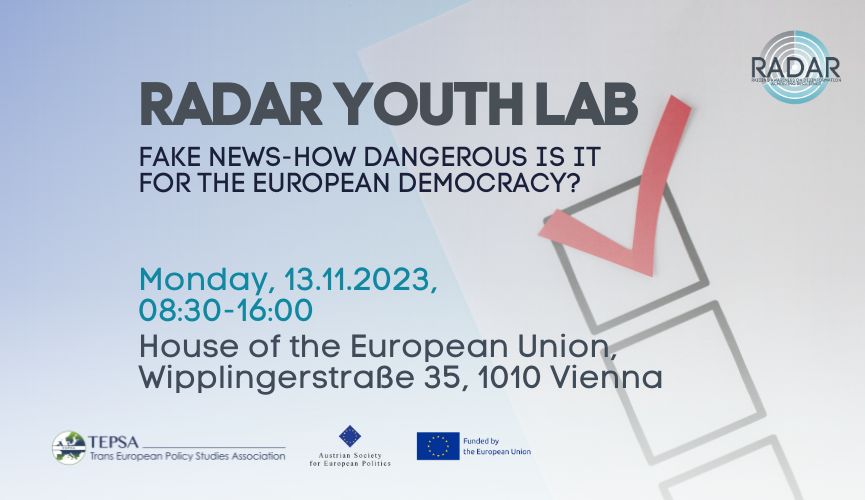 APPLY NOW for our Youth Lab “Fake News – How dangerous is it for the European Democracy?” (13.11.2023)