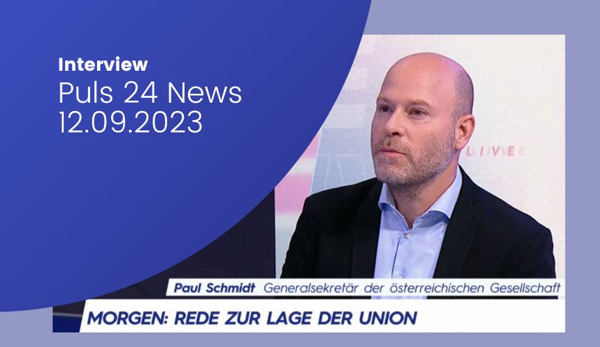 Puls 24: Schmidt analysiert die Lage der EU (12. 9. 2023)