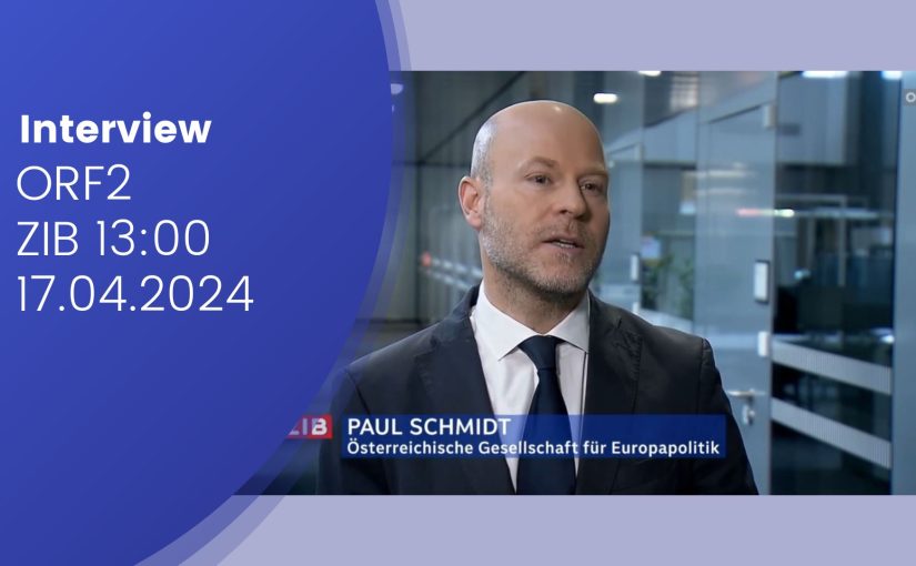 Paul Schmidt im ZIB13 Interview/ORF2 zum Thema "Interesse an EU-Wahl deutlich gestiegen"